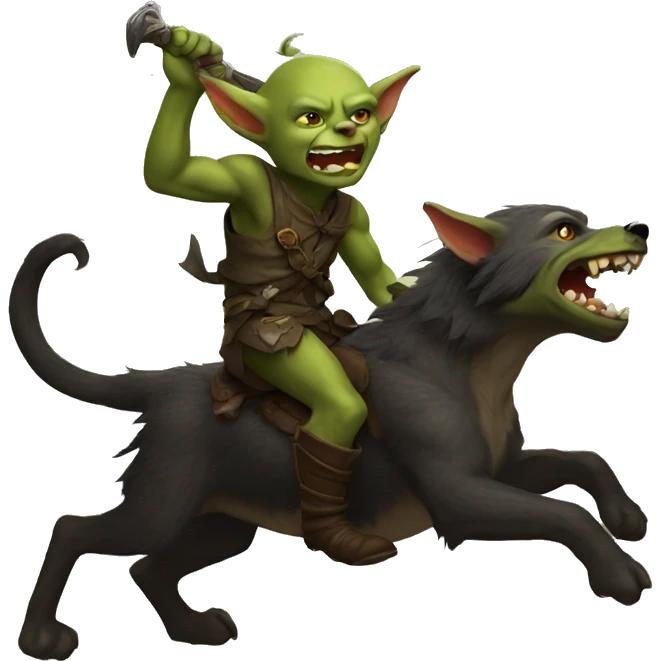 goblin riding a worg  emoji