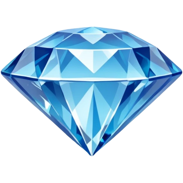 Blue crystalic diamond on the surface of the water emoji