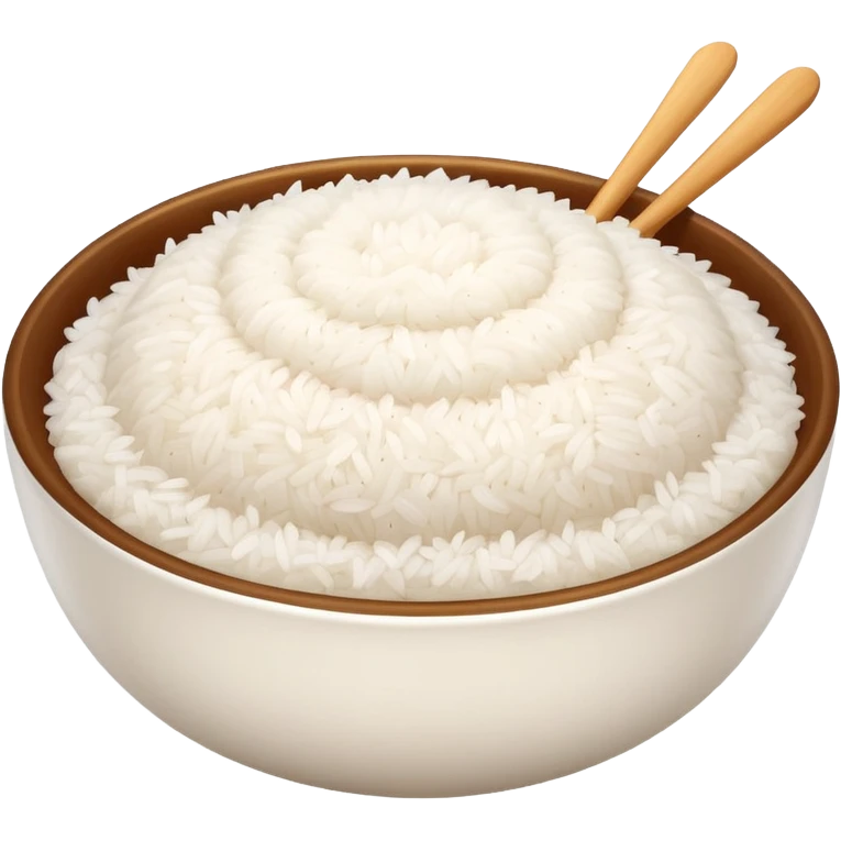  pure white rice, bowl is white only white color emoji