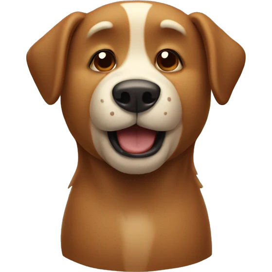 A dog with the face of a bear emoji