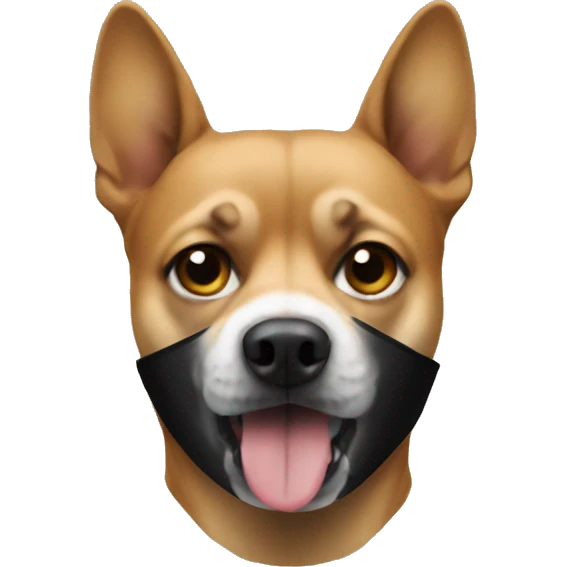 Dog with ski mask emoji