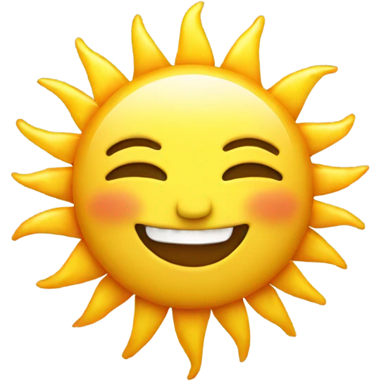Sun shining  emoji