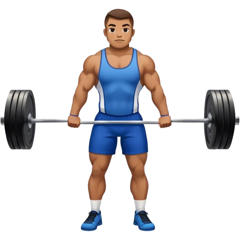 powerlifter with blue shorts perfoming deadlift emoji
