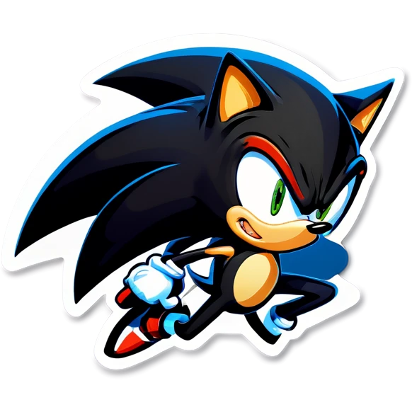 Black sonic emoji
