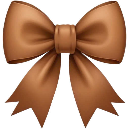 Cute brown bow emoji