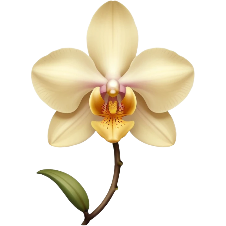 orchid flower, light beige color, no leaves, one piece only emoji