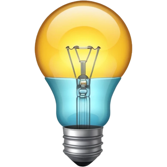 A light bulb that lights up emoji