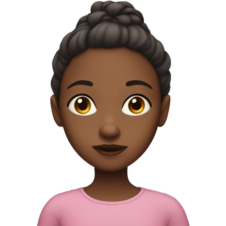 Metisse girl with not much makeup emoji