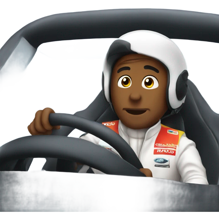 Me driving a race car emoji
