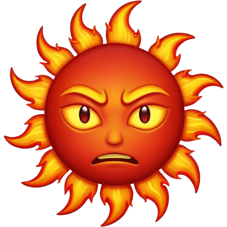 Evil sun emoji