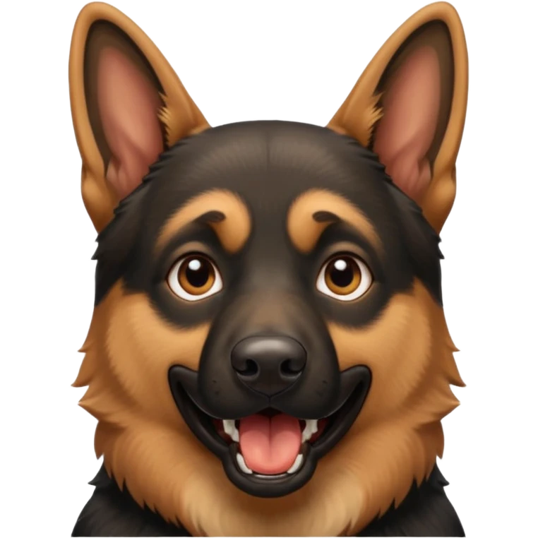 german shepard head only barkingg mouth open fully emoji