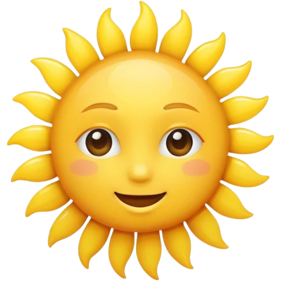 basic sun with no additional elements emoji