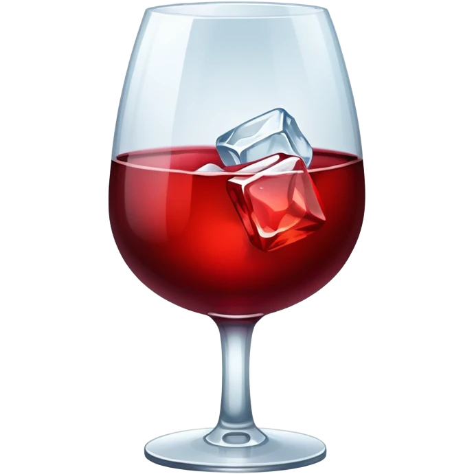 glass of wine with ice emoji