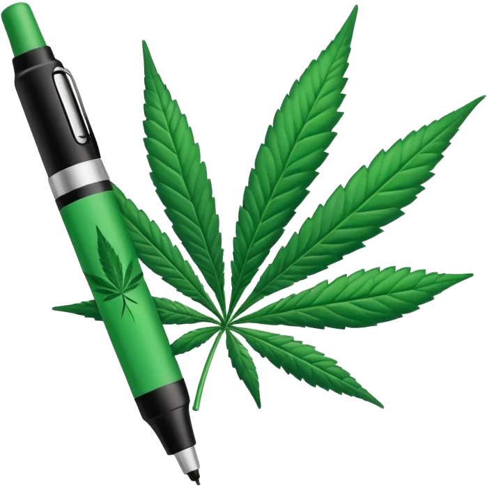permanent marker with cannabis leaf emoji
