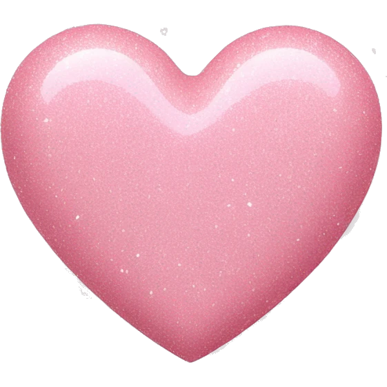 Light pink heart with glitter emoji