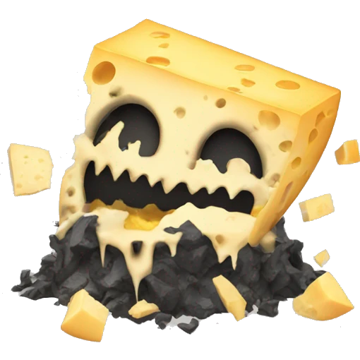 Destruction with cheese emoji