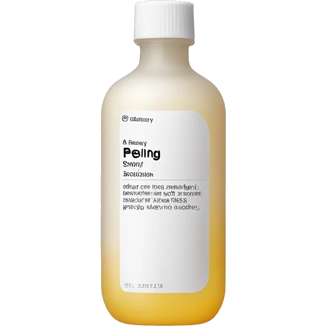 the ordinary peeling solution bottle with label emoji