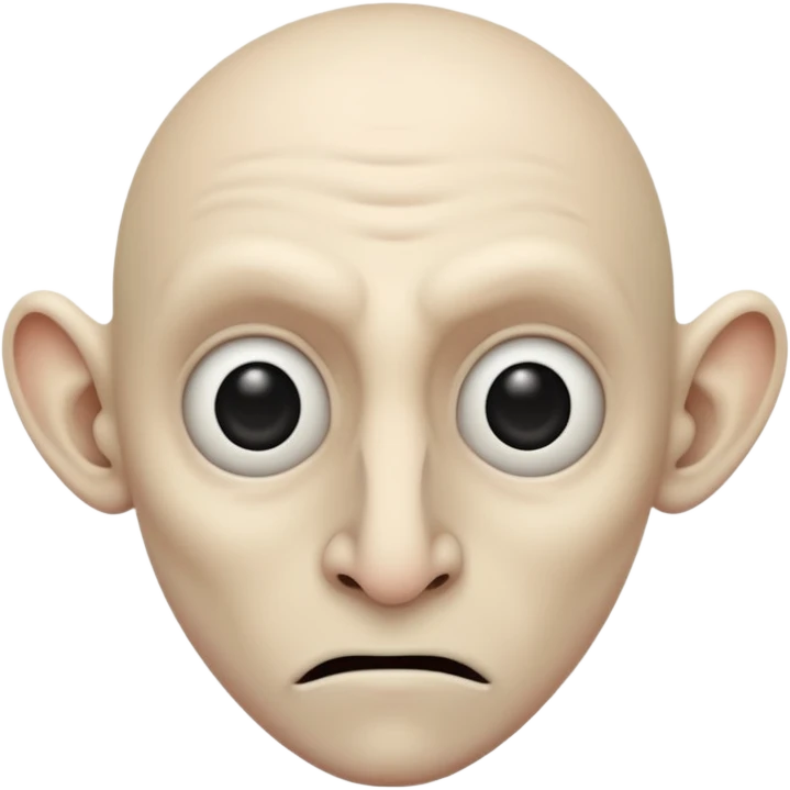 Scary looking human , with big nose  emoji