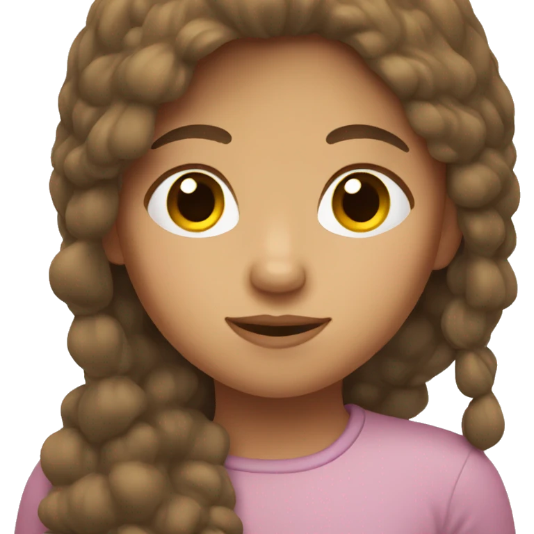Sleeping girl with brown hair  emoji