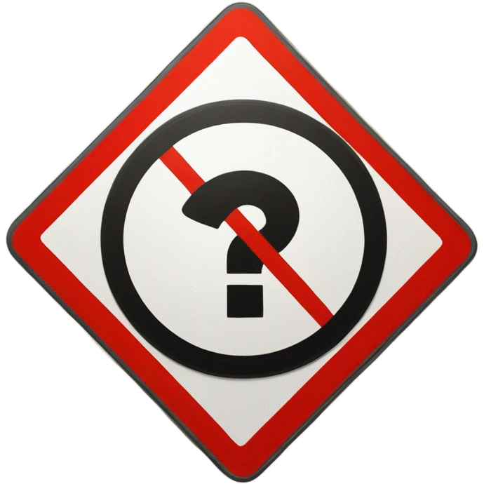 alert road sign with exclamation mark at center emoji