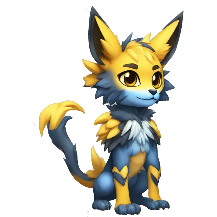 Anthro-Edgy-Contrast-Colors-Fantasy-Fur-Sona-Chibi-Shiny-Fakémon-Hybrid full body emoji