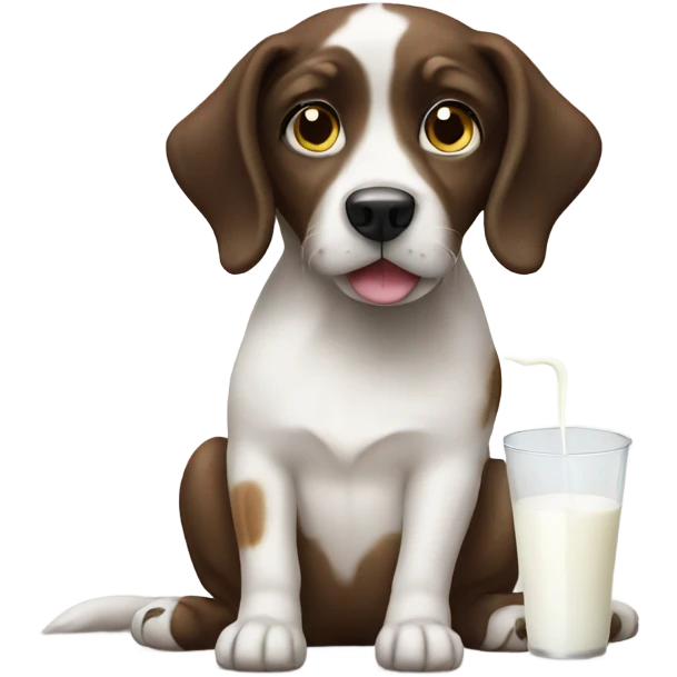 dog whit milk  emoji