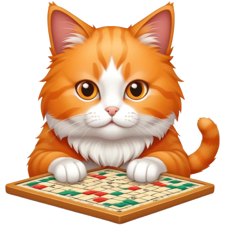 Cat playing scrabble  emoji