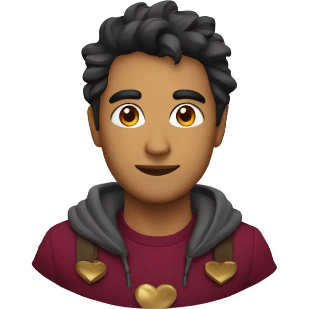 Corazón vinotinto emoji