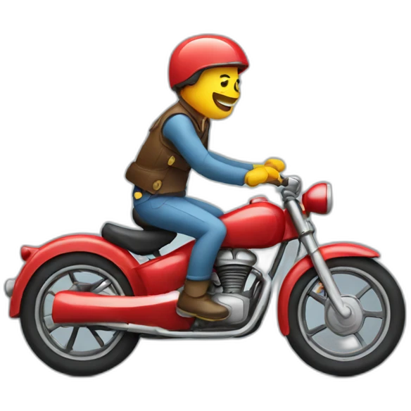 car riding a bike emoji