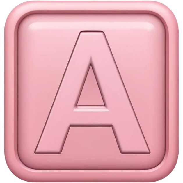 The letter A in a light pink sqaure emoji