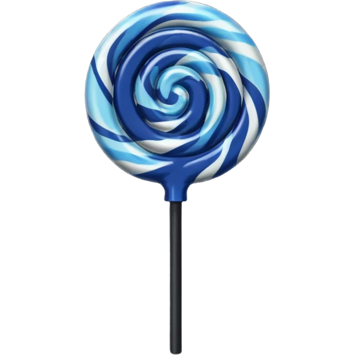 i want dark blue and black lollipop with black stick emoji
