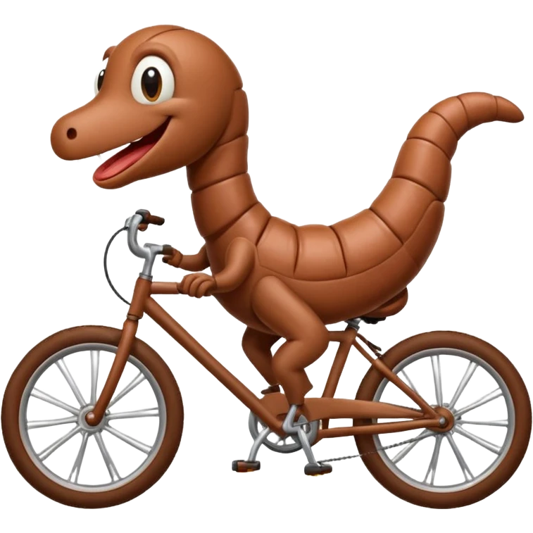 earthworm riding a bike emoji
