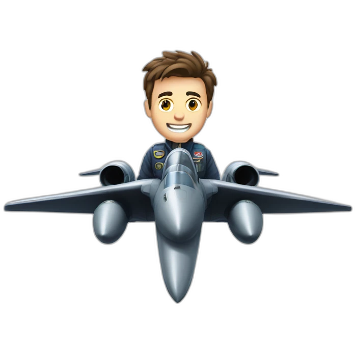 Mr beast in a bomber jet emoji
