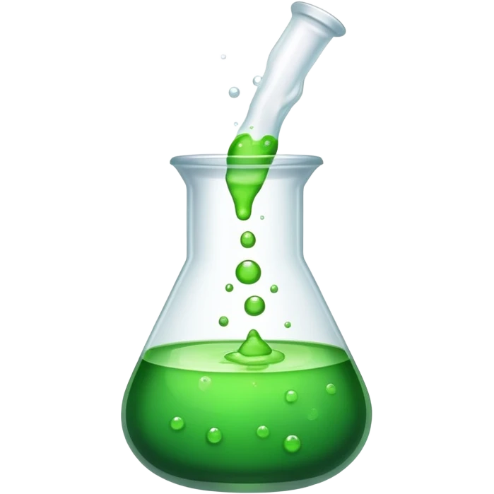 bubbling beaker with green liquid emoji