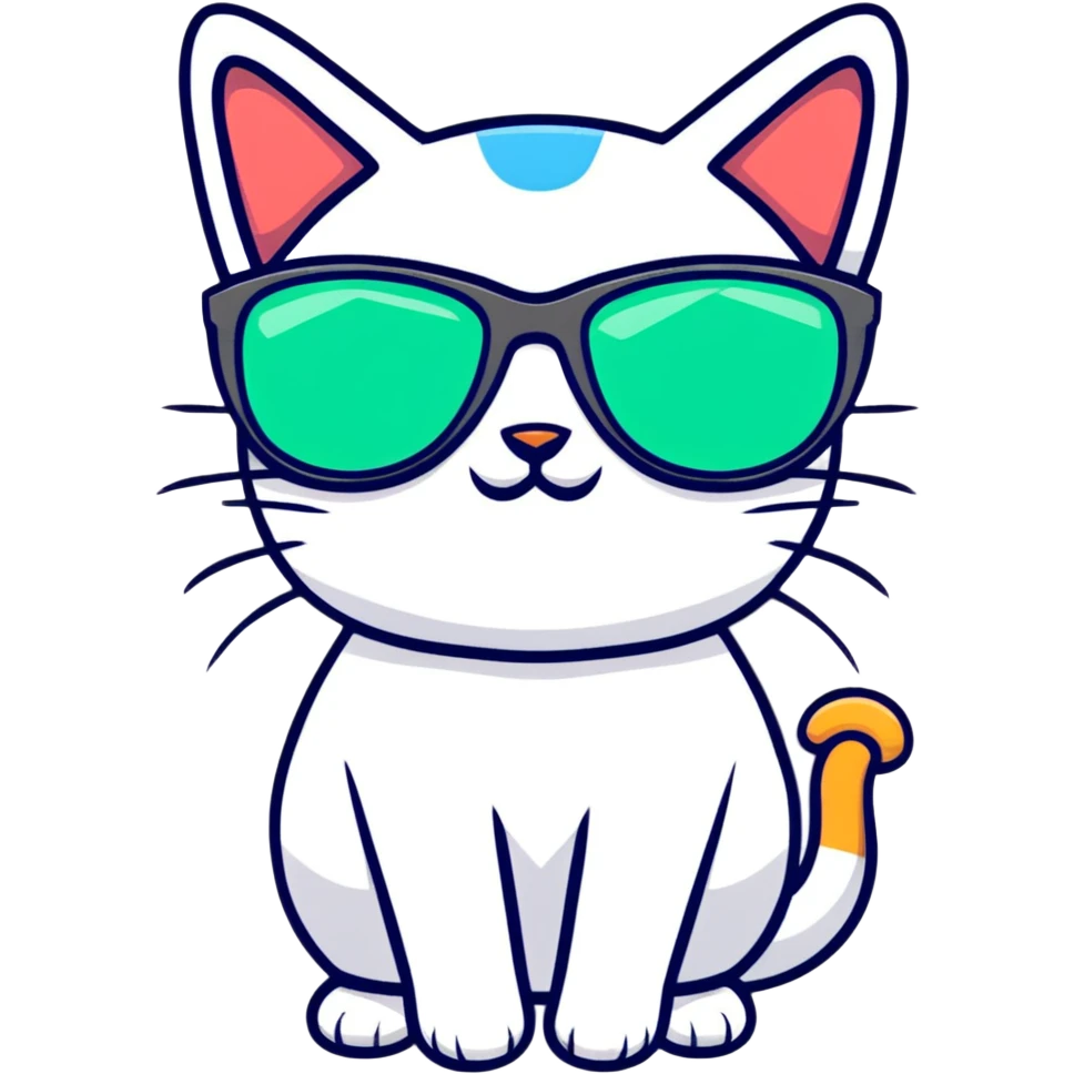 Cat with sunglasses emoji
