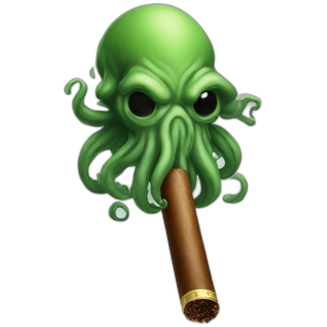 Cthulhu smoke cigar emoji