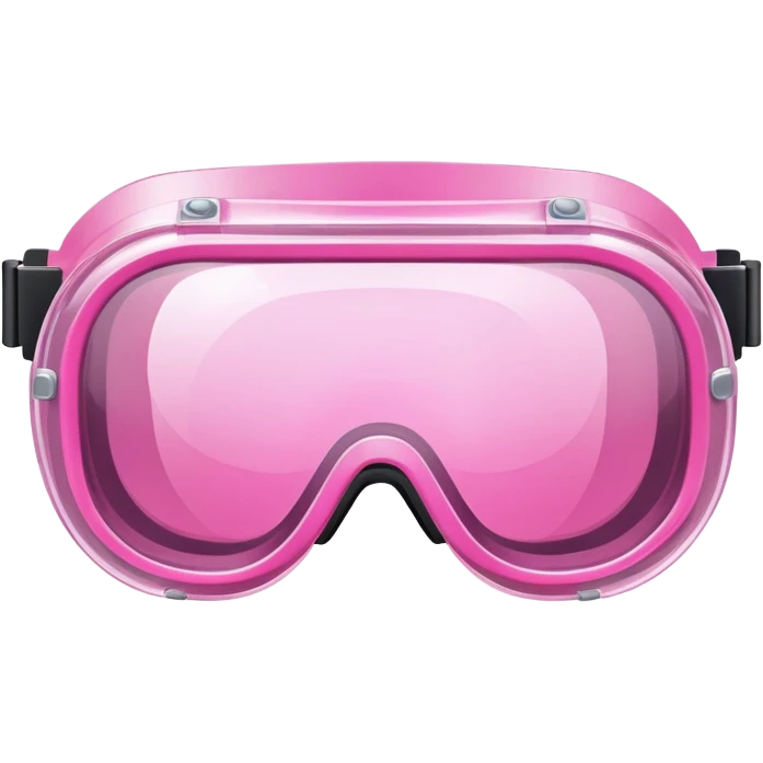 protective welding glasses with pink lenses and side shields, safety eyewear emoji