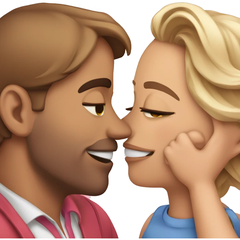Enamorado con besos emoji