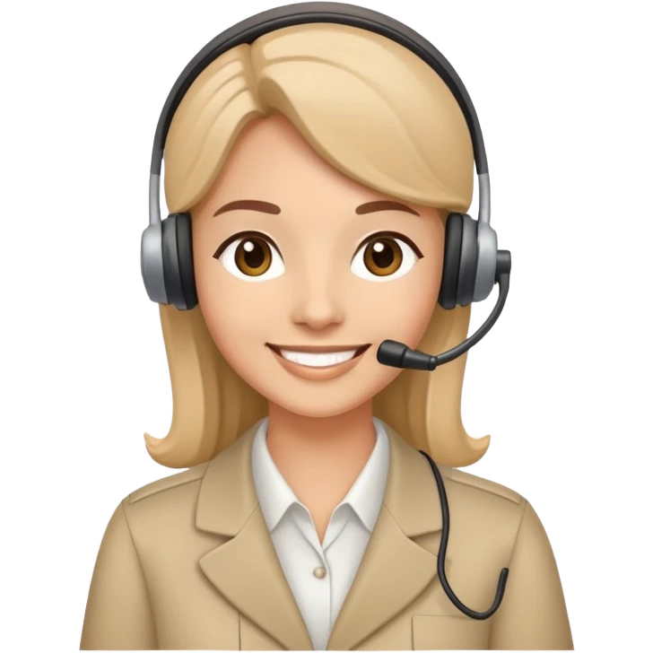 telephone operator with headset emoji