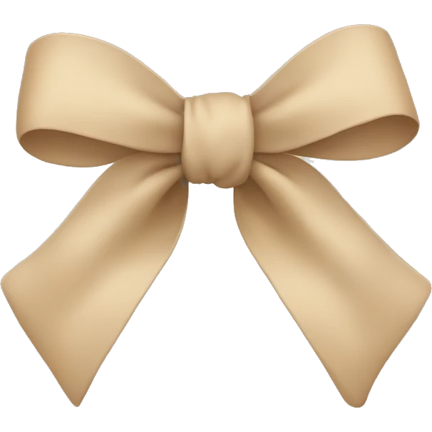 Beige bow emoji
