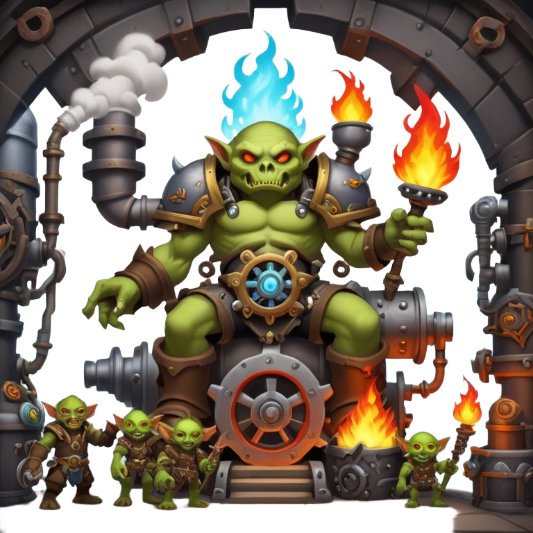World of Warcraft industrial fantasy factory with goblins working emoji