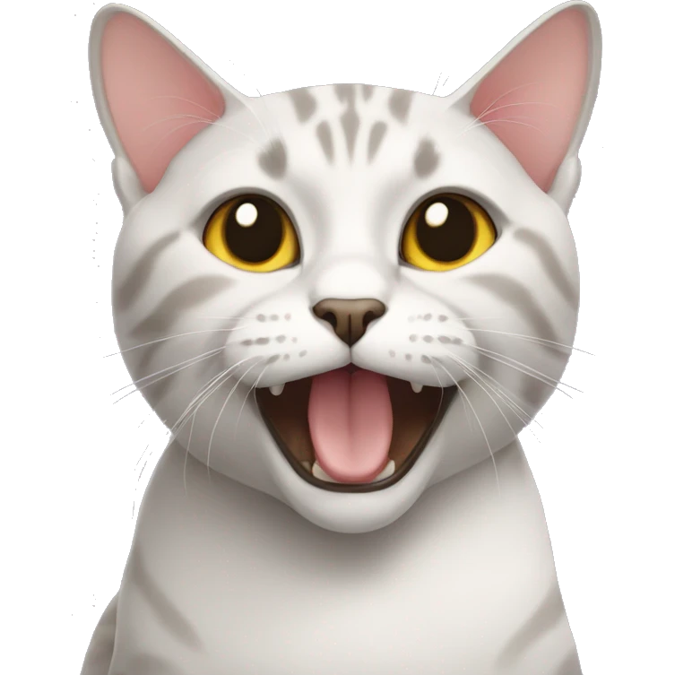 Hungry exotic short hair cat emoji