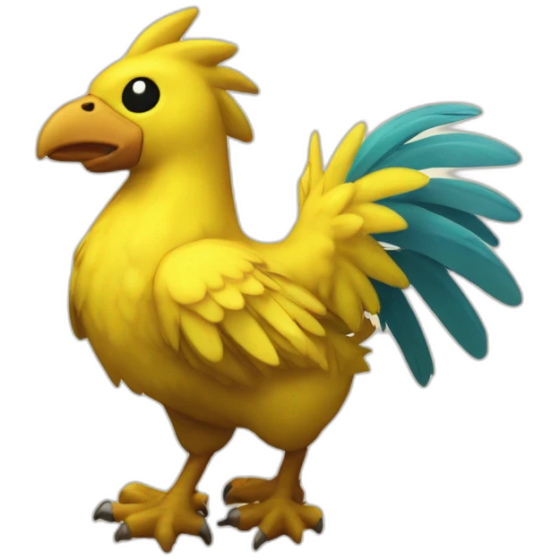 Chocobo with speech bubble saying "Kweh!" emoji