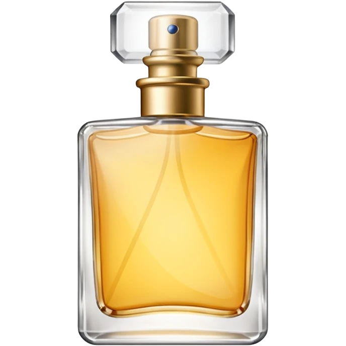 a rectangular glass bottle of perfume from which perfume is sprayed, without other additional objects emoji