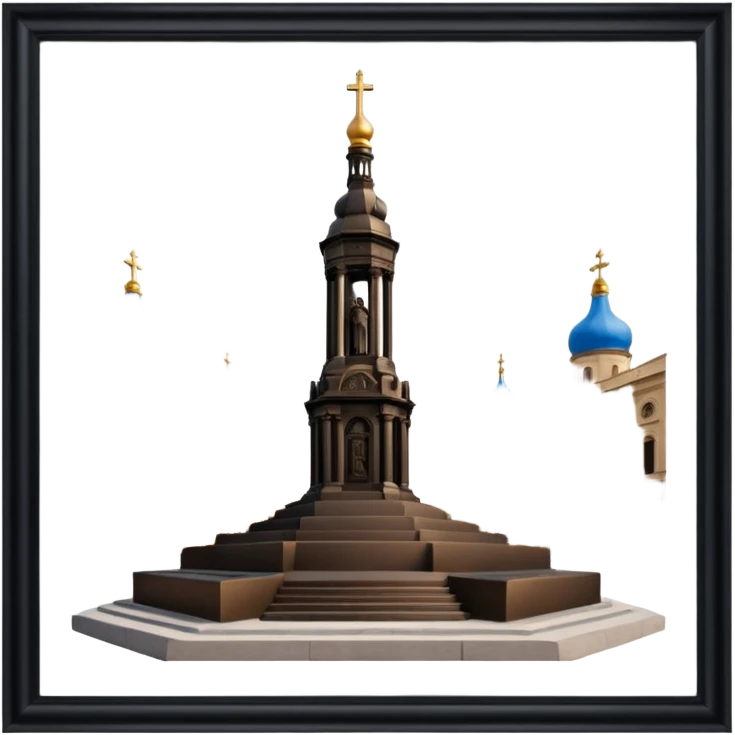 Ukrainian monument on the main square emoji