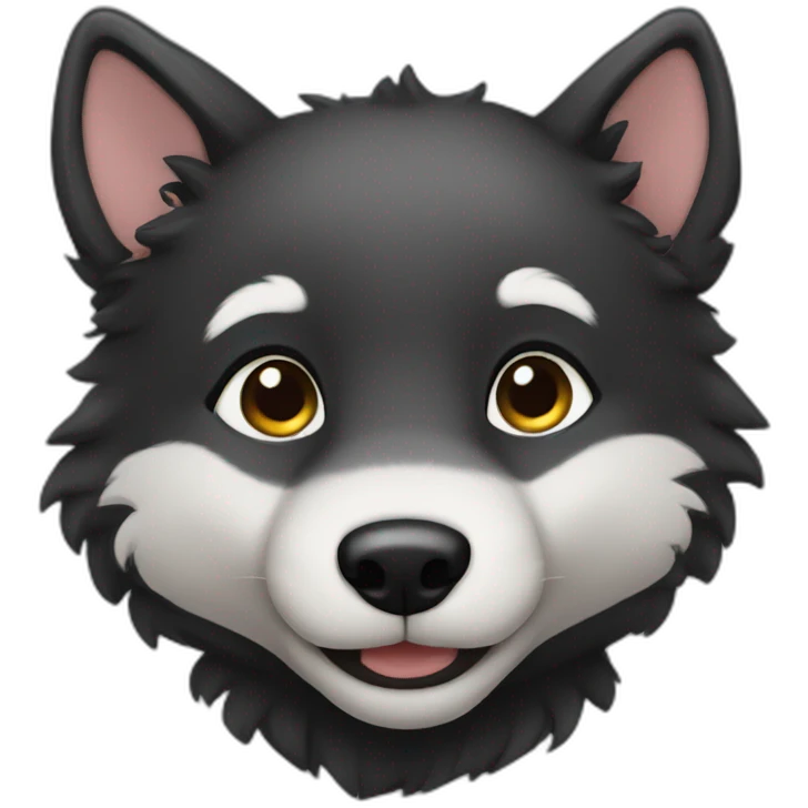 baby black Wolf emoji
