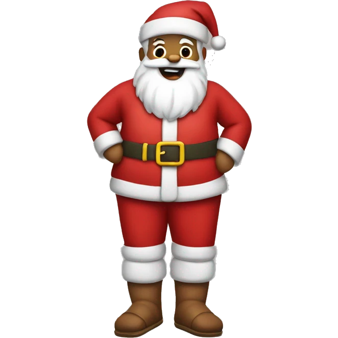 santa wearing flip flops emoji