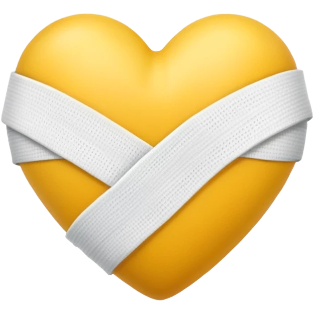 yellow heart with a bandage emoji