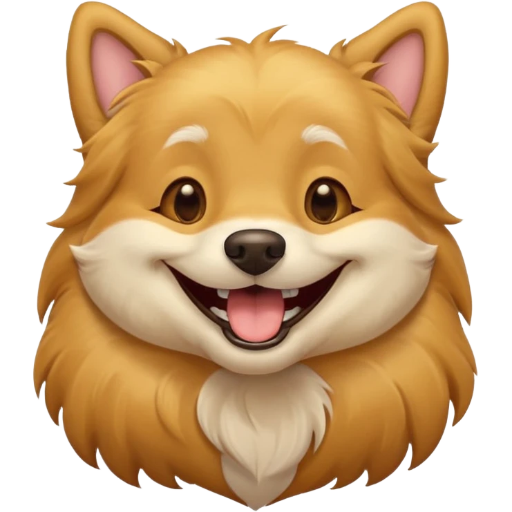 A happy laughing dog with tiers of laugh emoji