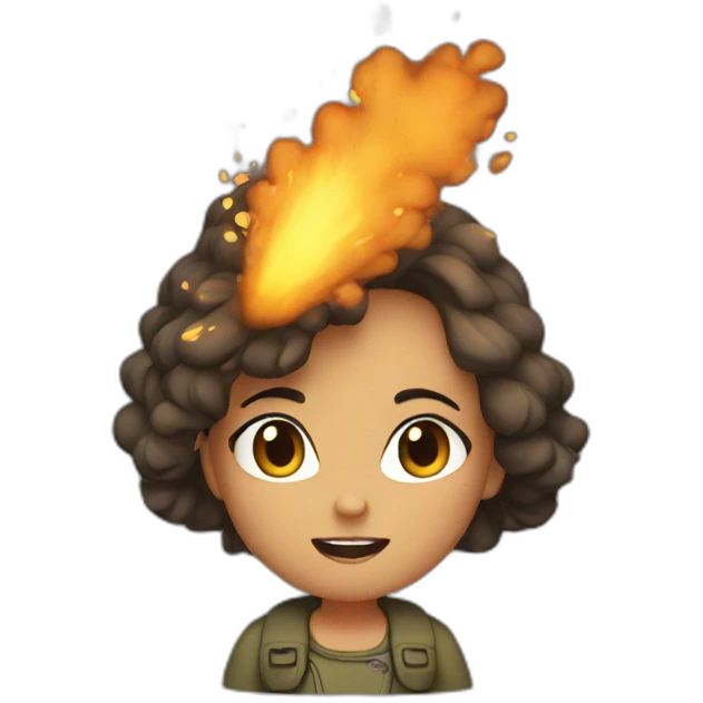 Explosive girl emoji